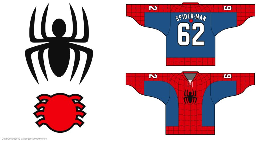Spider-Man hockey jersey davesgeekyhockey