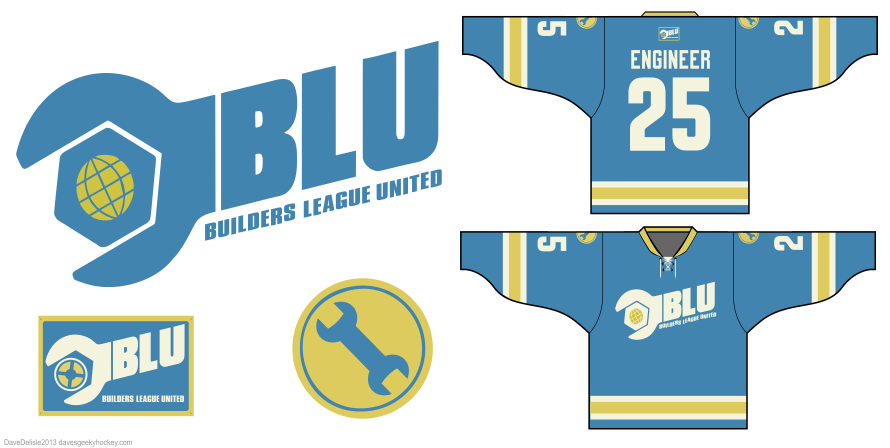 Team Fortress 2 hockey jerseys by Dave Delisle